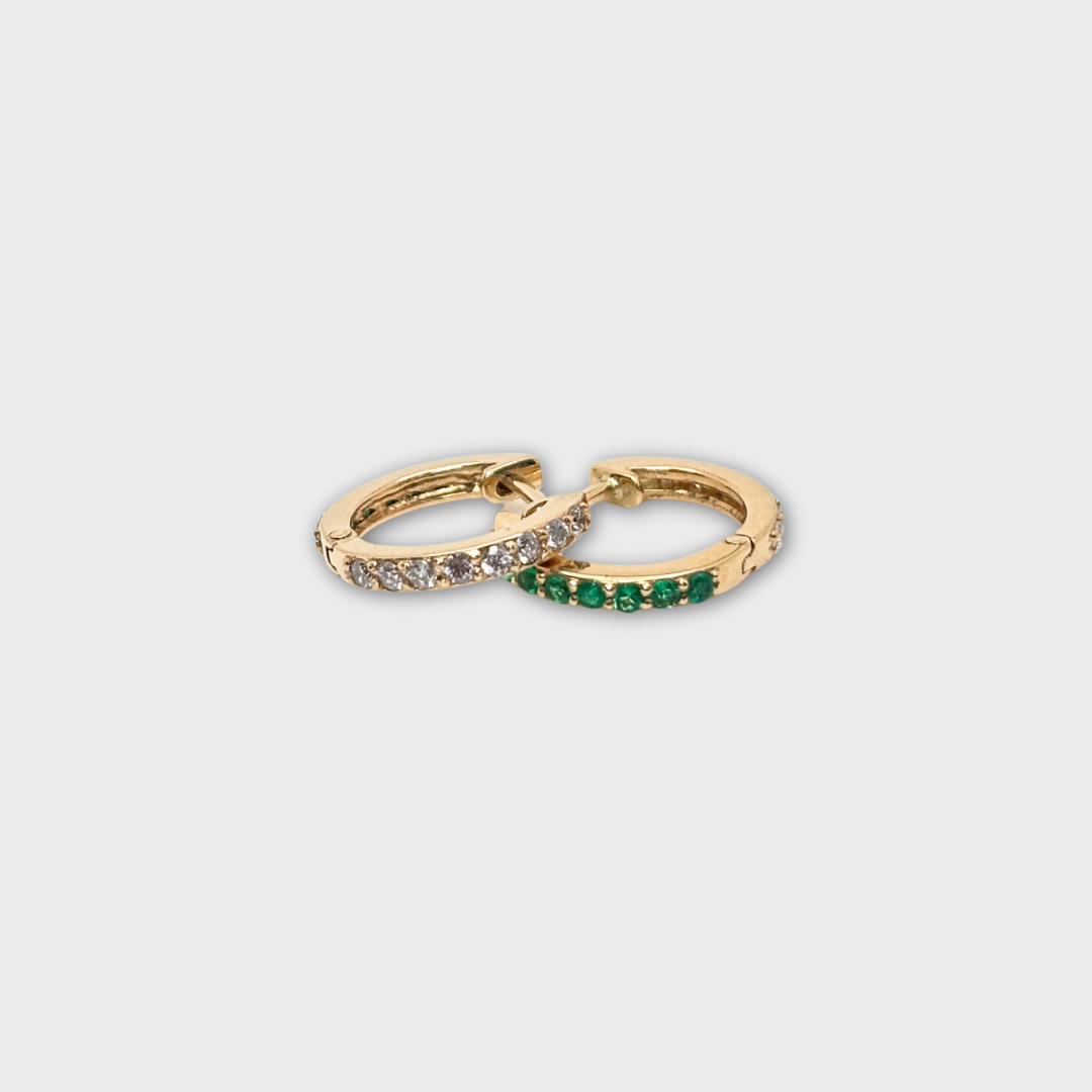 Bifaz Diamond + Gem Hoops