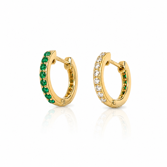 Bifaz  Diamond + Gem Hoops