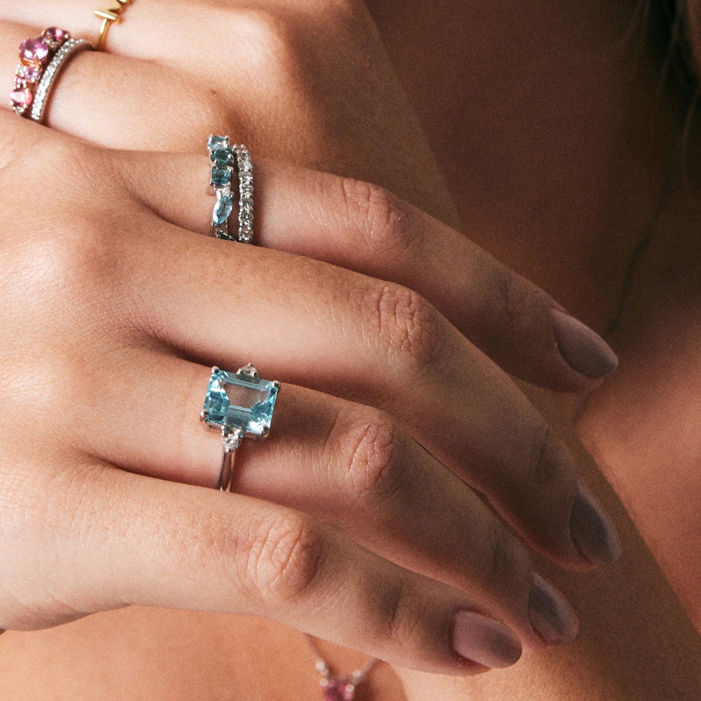 3 Stone Cocktail Ring